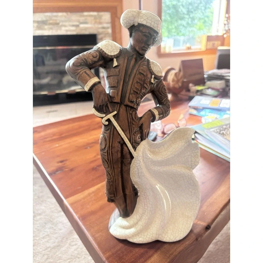 Vintage Matador Ceramic Crackle Glaze 1960 Treasure Craft USA 12